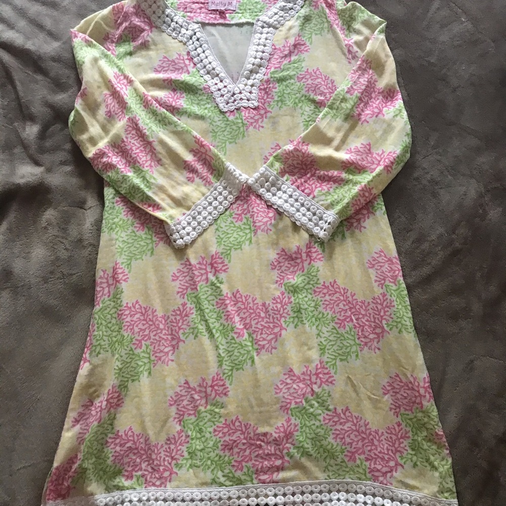 Nelly M Coral Print Dress/Coverup